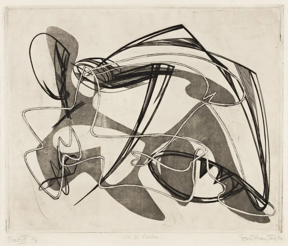 蚀刻版画 Hayter - Viol de Lucrece