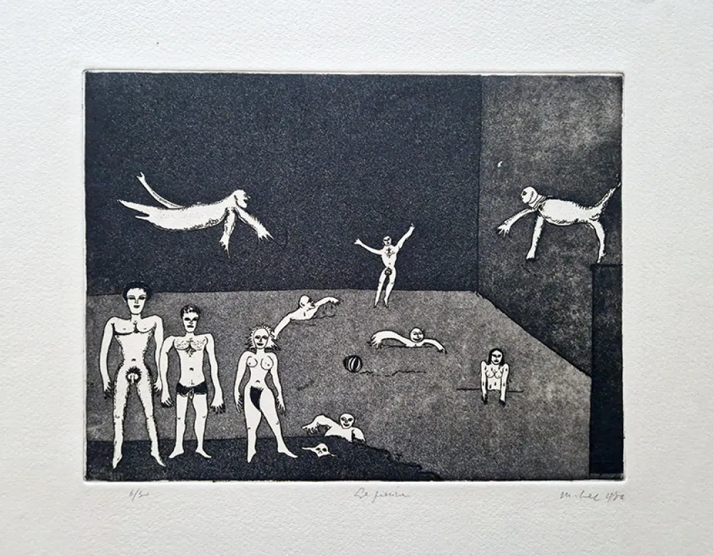 蚀刻版画 Haz - La piscina