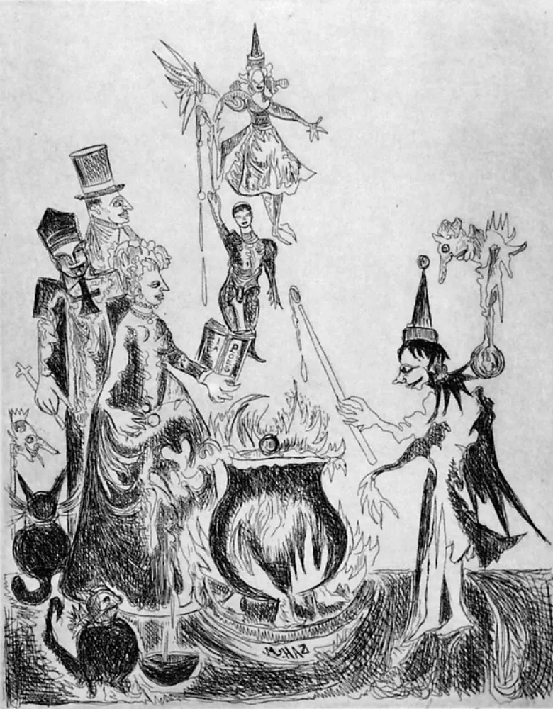 蚀刻版画 Haz - L'elfo e la rosa