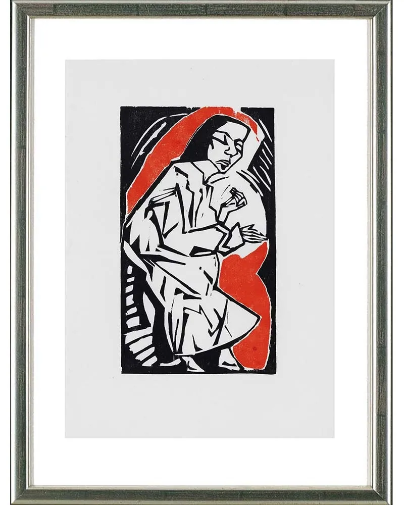 木刻 Heckel - Liegende, 1913