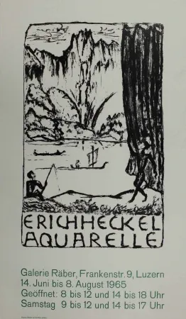 石版画 Heckel - Untitled (Exhibition poster)