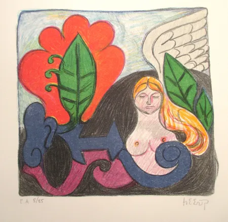 石版画 Heerup - Cemetery Fantasy