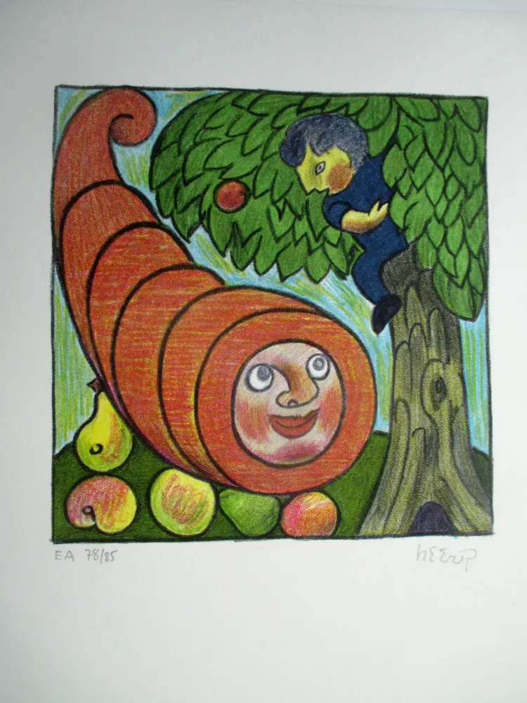 石版画 Heerup - The Horn of Plenty