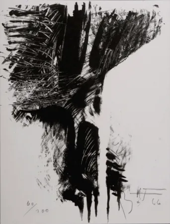 石版画 Heiliger - Abstract Composition, 1966 - Hand-signed!
