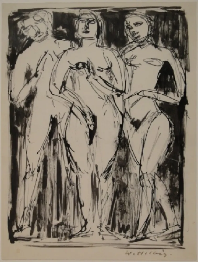 无技术 Helbig - Drei stehende Figuren