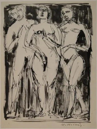 无技术 Helbig - Drei stehende Figuren