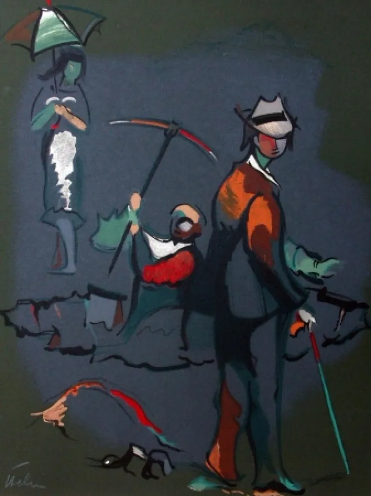 石版画 Helion - Sans titre