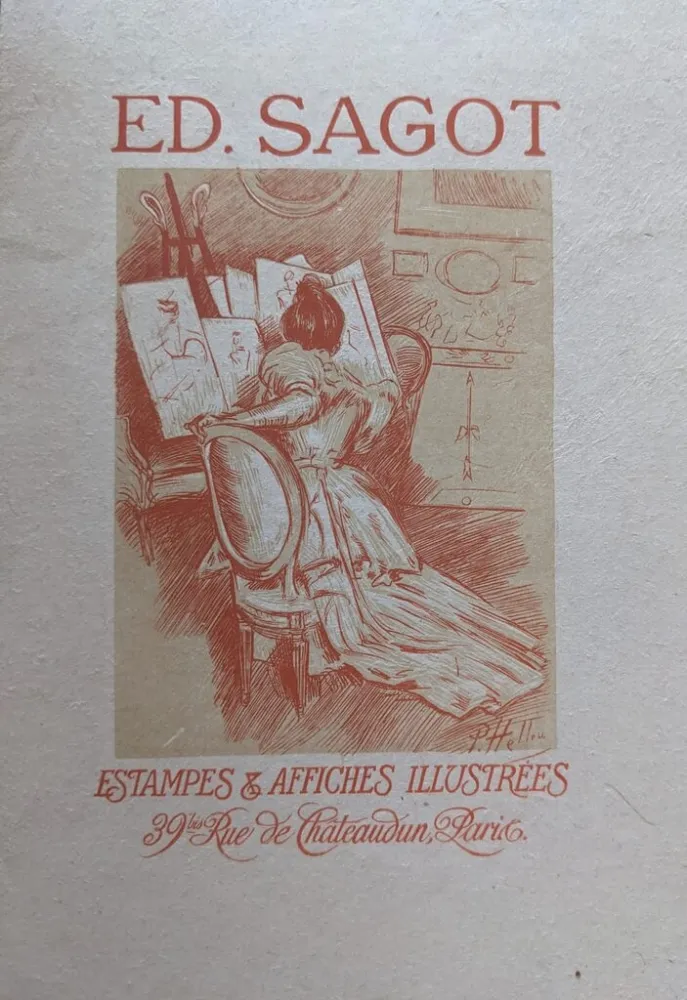 蚀刻版画 Helleu - Edmond Sagot. Estampes & Affiches Illustrées