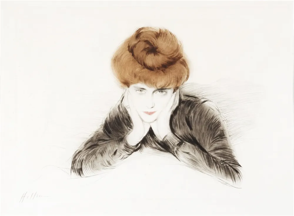 无技术 Helleu - Le Visage Encadré, Madame Helleu