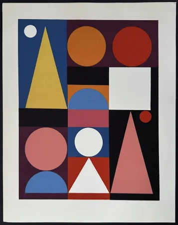 镂版印刷 Herbin - Composition sur le mot Jaune, 1946