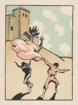 木刻 Hermann-Paul - Douze dessins pour amour de Goya, composés et gravés par Hermann-Paul