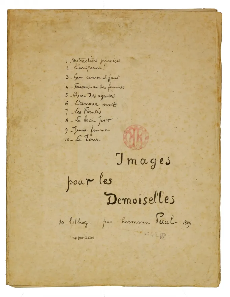 石版画 Hermann-Paul - Images pour les Demoiselles (covert)