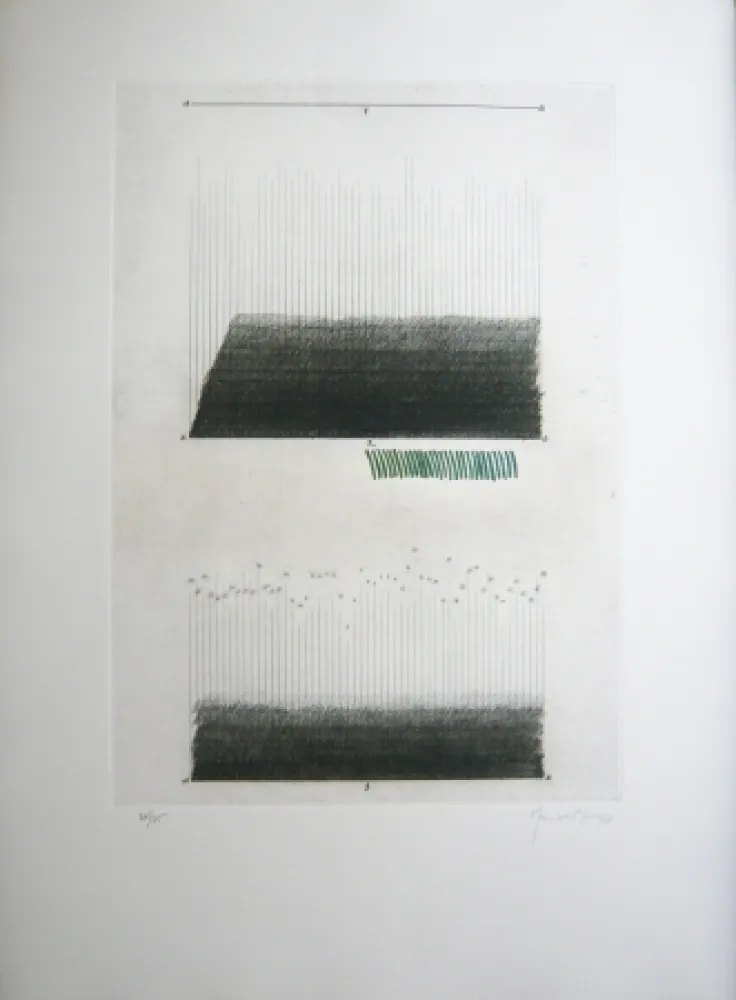 版画 Hernandez Pijuan - Acotaciones 1