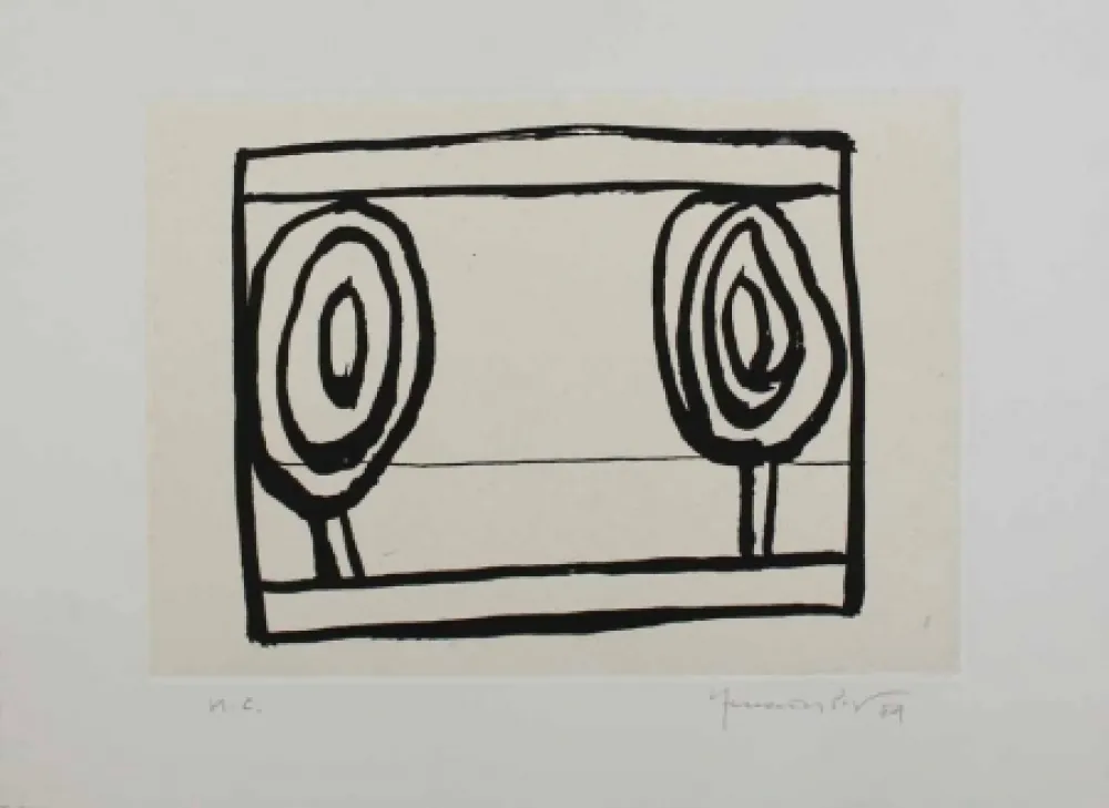 飞尘腐蚀法 Hernandez Pijuan - Arbres 1