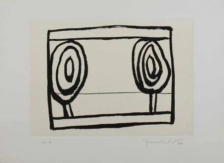 飞尘腐蚀法 Hernandez Pijuan - Arbres 1