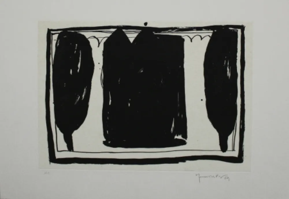 飞尘腐蚀法 Hernandez Pijuan - Arbres i casa I