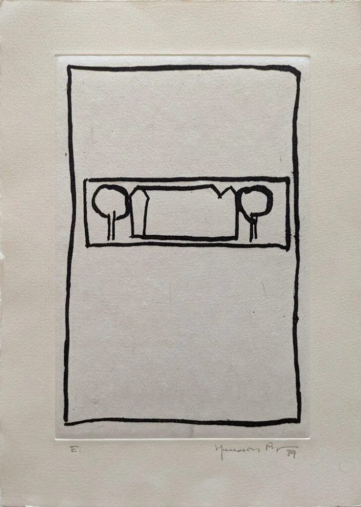 飞尘腐蚀法 Hernandez Pijuan - Casa con árboles