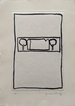 飞尘腐蚀法 Hernandez Pijuan - Casa con árboles