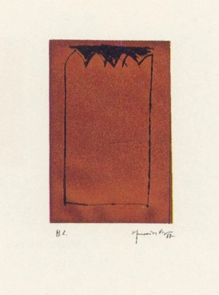 飞尘腐蚀法 Hernandez Pijuan - Catedral ocre