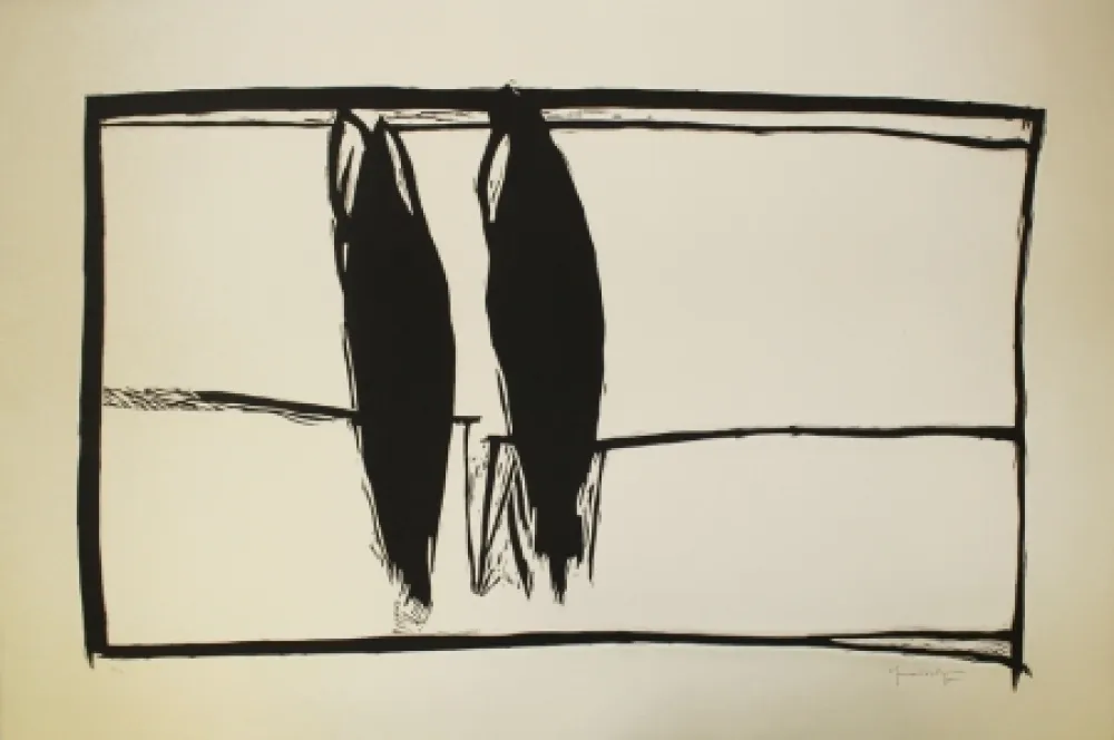 油毡版画 Hernandez Pijuan - Des de la finestra II (From the Window II)