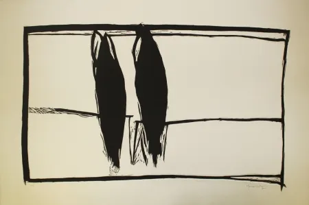 油毡版画 Hernandez Pijuan - Des de la finestra II (From the Window II)