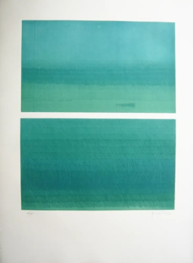 版画 Hernandez Pijuan - Doble paisatge