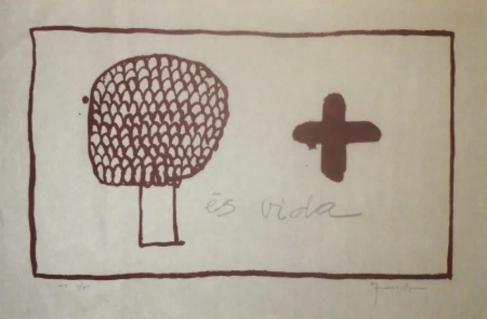 油毡版画 Hernandez Pijuan - Es Vida
