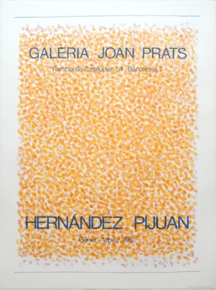 石版画 Hernandez Pijuan - Exposición Galería Joan Prats