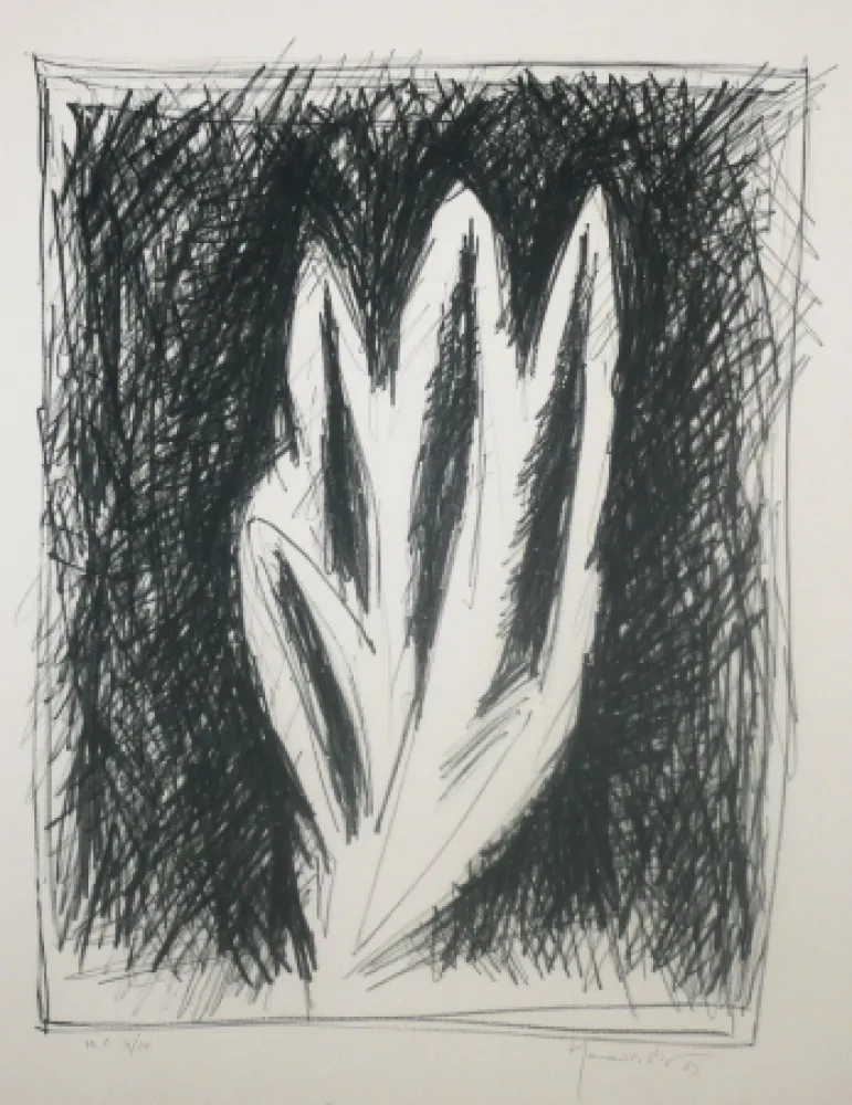 石版画 Hernandez Pijuan - Feuille