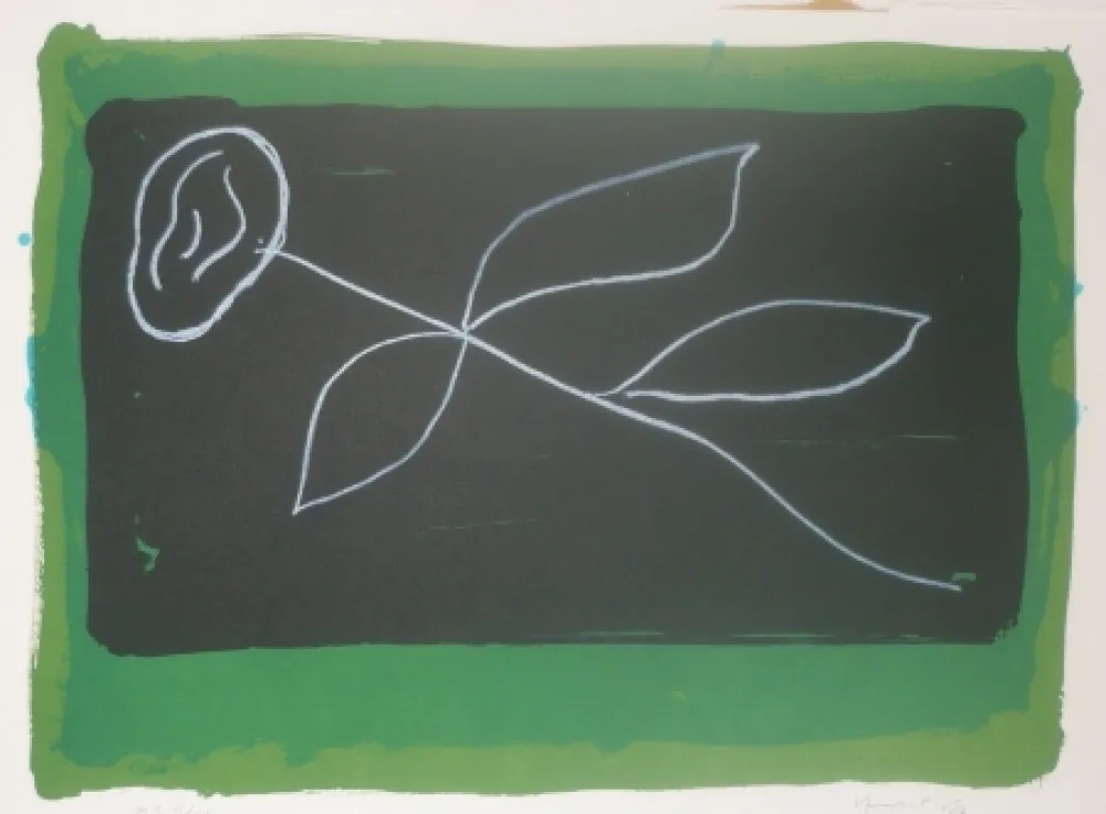 石版画 Hernandez Pijuan - Fleur