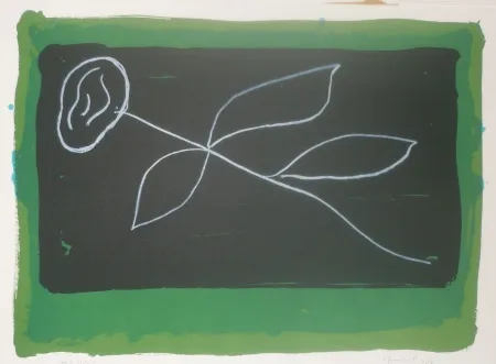 石版画 Hernandez Pijuan - Fleur