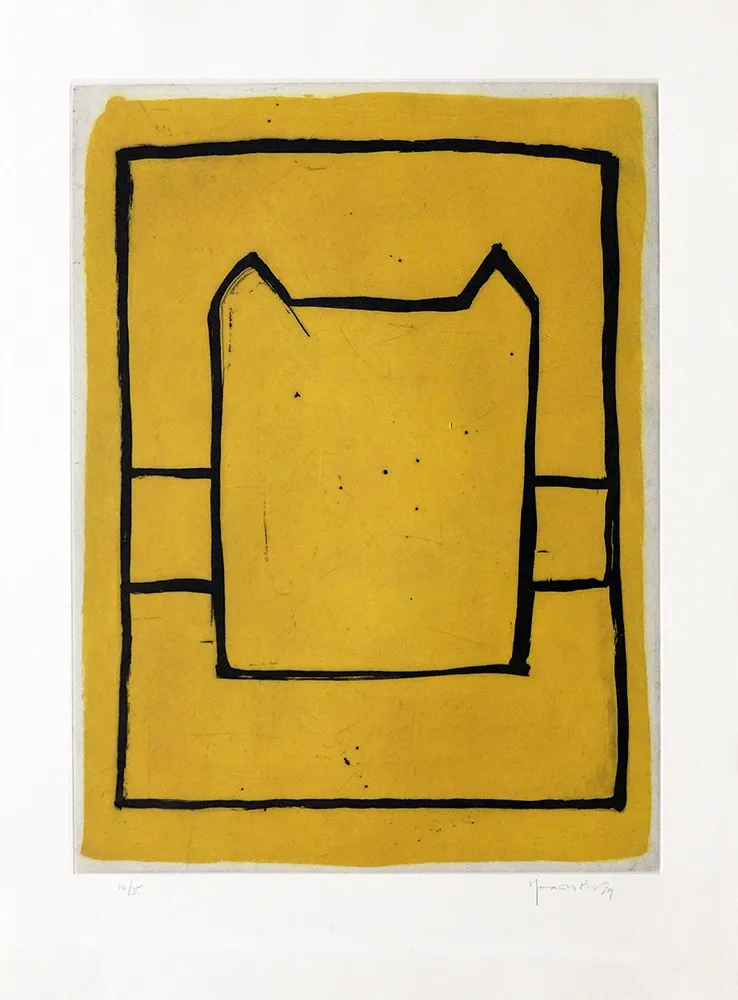 版画 Hernandez Pijuan - La casa desde la que se divisa el campo II