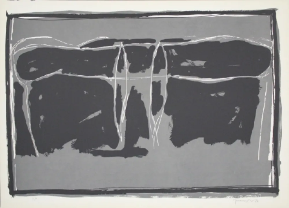 石版画 Hernandez Pijuan - Landscape 2