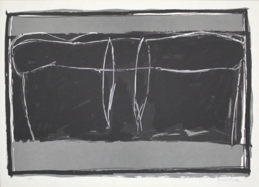 石版画 Hernandez Pijuan - Landscape 3