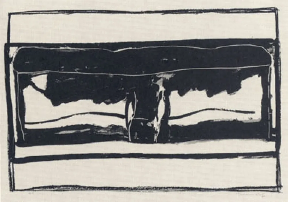 石版画 Hernandez Pijuan - Landscape