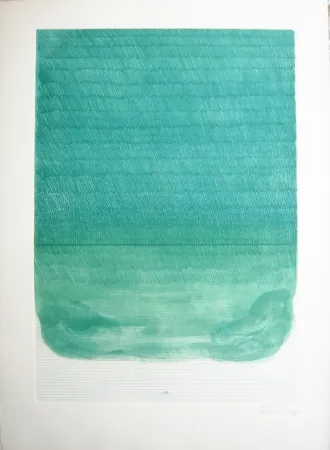 版画 Hernandez Pijuan - Paisatge acotacio