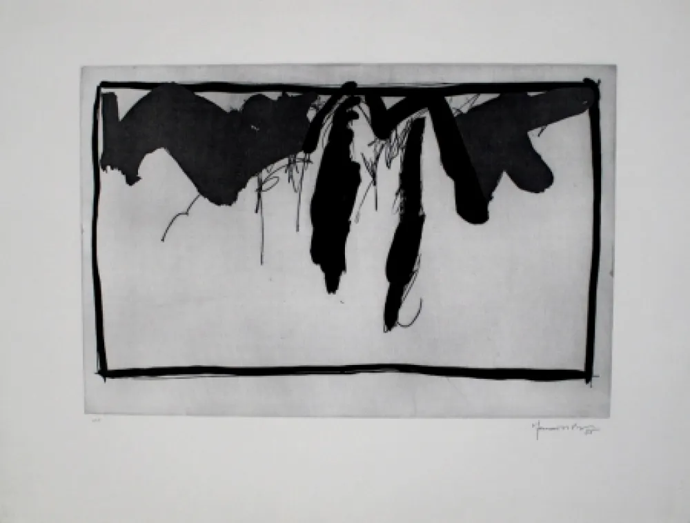 蚀刻飞尘法 Hernandez Pijuan - Paisatge amb xiprers II / Landscape with Cypresses II