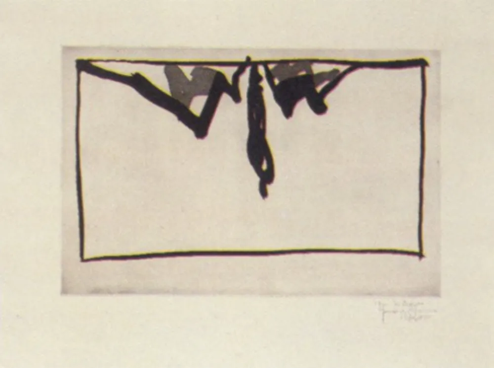 飞尘腐蚀法 Hernandez Pijuan - Paisatge amb xiprers- IV