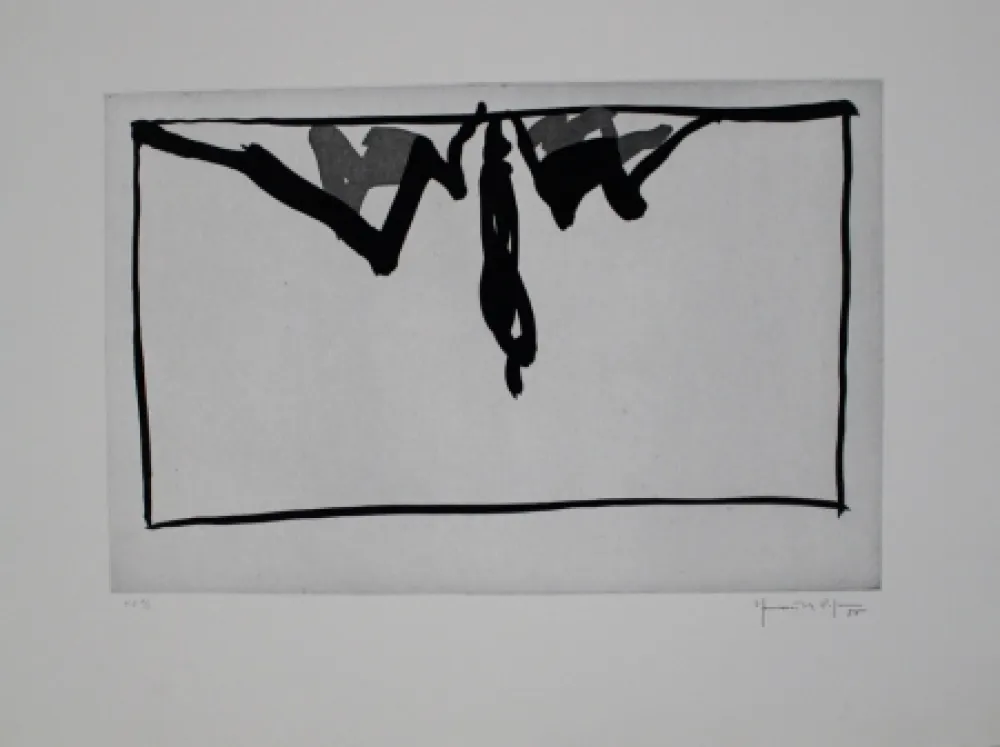 飞尘腐蚀法 Hernandez Pijuan - Paisatge amb xiprers IV / Landscape with Cypresses IV