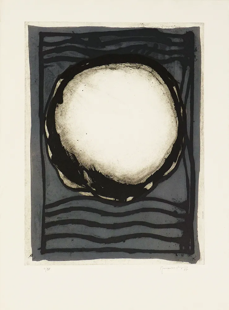 版画 Hernandez Pijuan - Rosa blanca