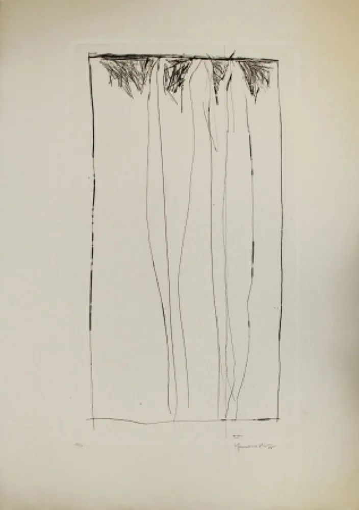干刻版画 Hernandez Pijuan - Tres xiprers (Three Cypresses)
