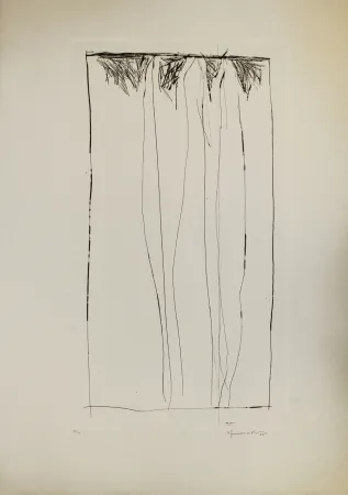 干刻版画 Hernandez Pijuan - Tres xiprers (Three Cypresses)