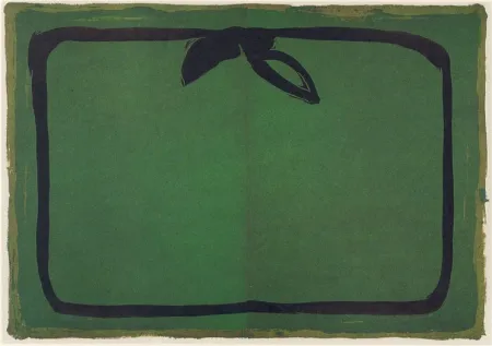 油毡版画 Hernandez Pijuan - Verd i orla Negra