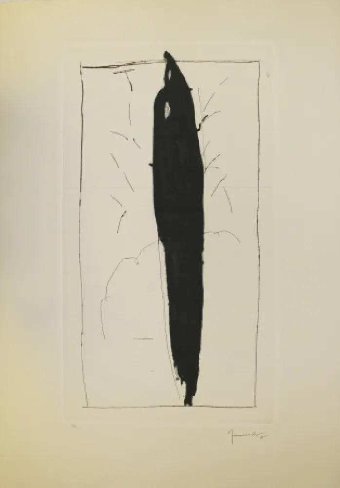 干刻版画 Hernandez Pijuan - Xiprer (Cypress)