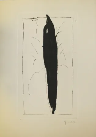 干刻版画 Hernandez Pijuan - Xiprer (Cypress)