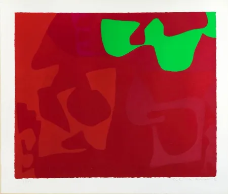 丝网印刷 Heron - Small Red January 1973: 2 