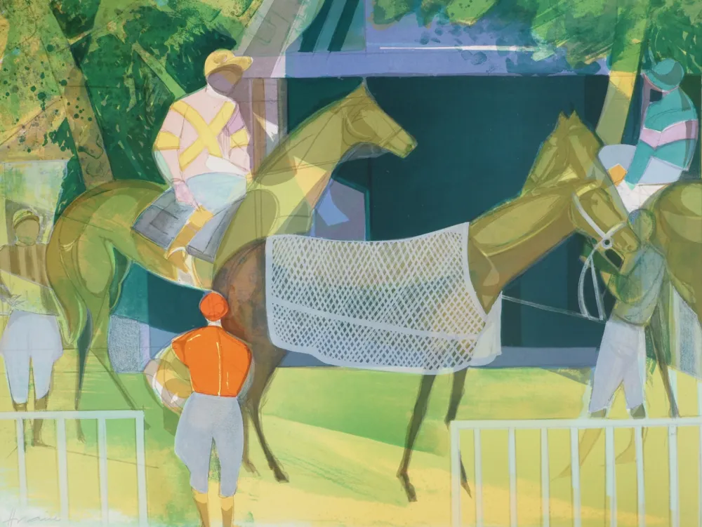 石版画 Hilaire - Normandie, Le centre équestre