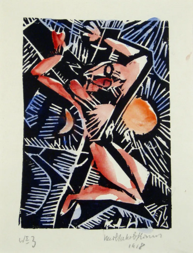 木刻 Hirsch - Christus am Kreuz (Christ on the cross)