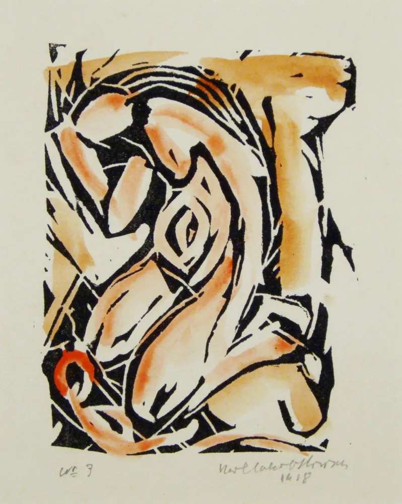 木刻 Hirsch - Madonna