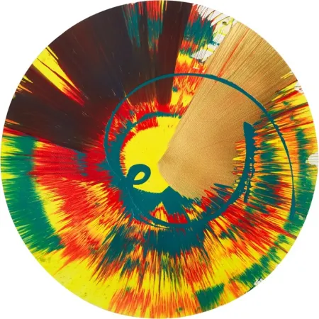 无技术 Hirst - Beautiful Big Whopper Hooters Bang Bang Whoop Whoop Lights on Green Go Go Go Ye Ha Ye Ha Spin Painting 